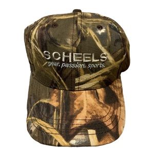 Scheels Real Tree Max 4 Woodland Camo Adjustable Strapback Hunting Trucker Hat